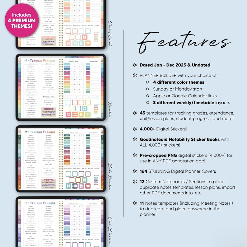 Teacher Planner 2025 + Weekly Drop