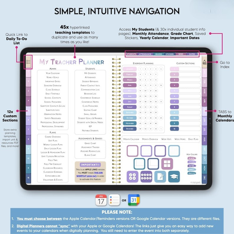 Teacher Planner 2025 + Weekly Drop