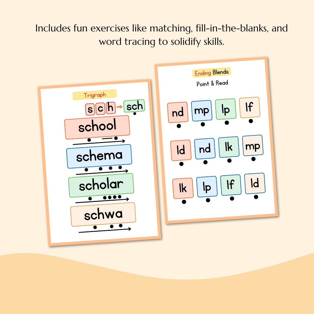 Phonics Workbook for Kids CVC Words • Sight Words • Learn to Read • Perfect for Homeschool & Kindergarten