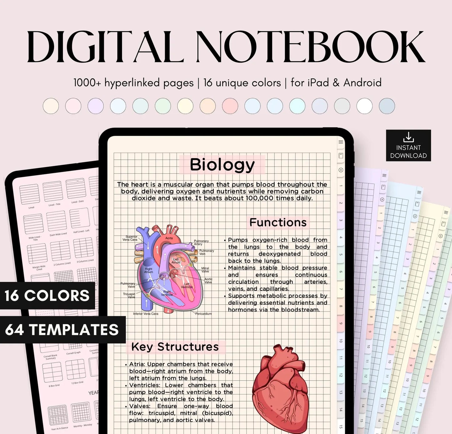 Digital Notebook with Tabs