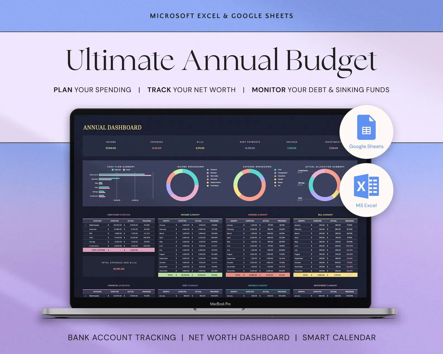 Monthly Budget Spreadsheet