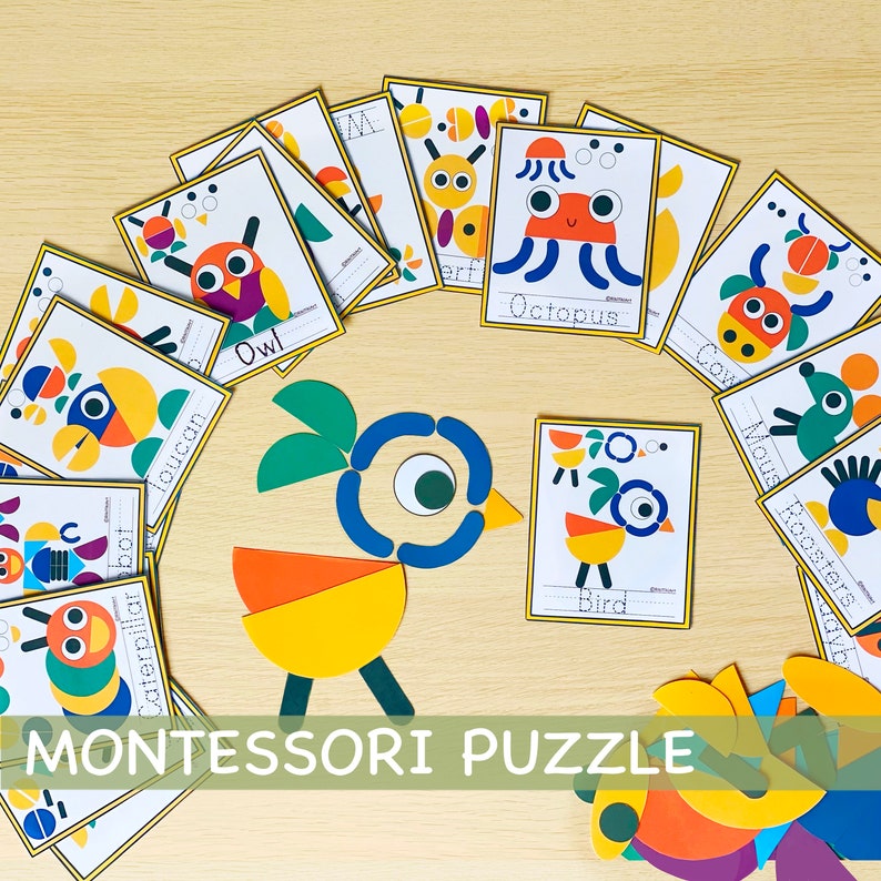 Montessori Printable Puzzle Preschool Toddler