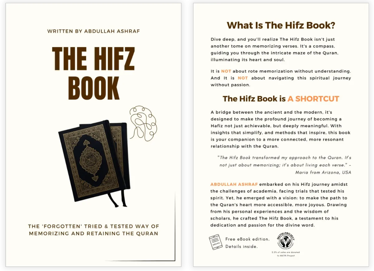 The Hifz Book – Your Roadmap to Memorize the Qur’an with Clarity & Confidence