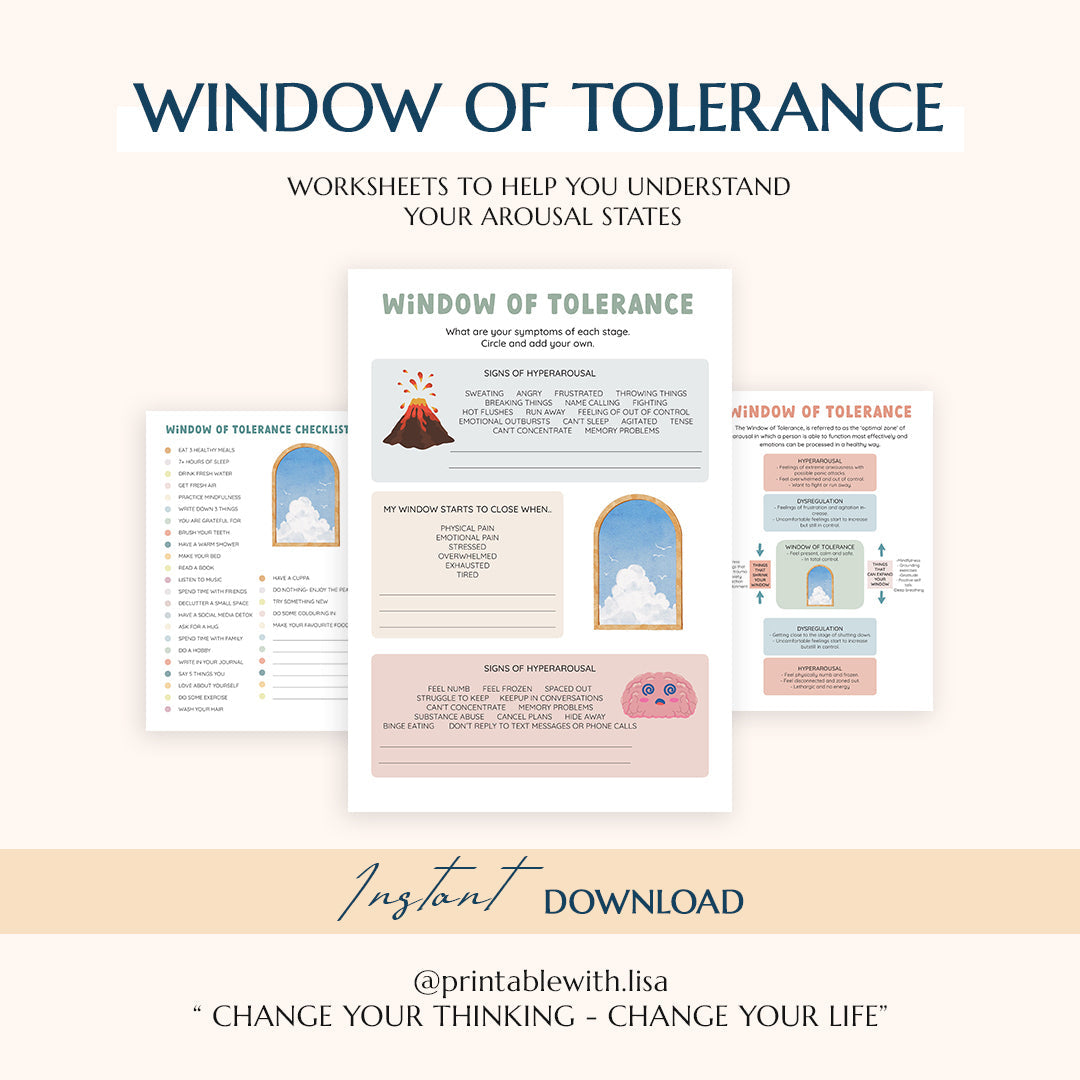 Trauma Therapy Bundle - Coping cards, therapy worksheets, PTSD & anxiety tools